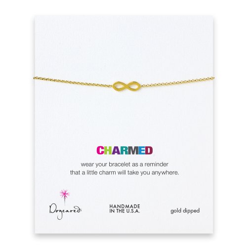 charmed infinity bracelet, gold dipped