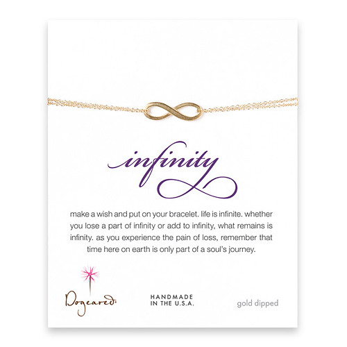large gold dipped infinity bracelet