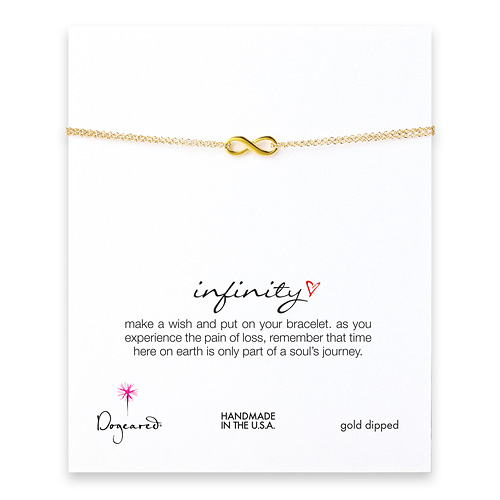small infinity bracelet, gold dipped