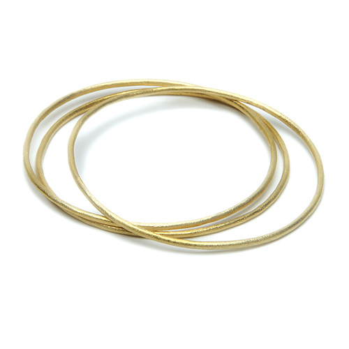 daily wear gold dipped textured bangle bracelets set of 3