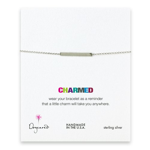 charmed large bar bracelet, sterling silver