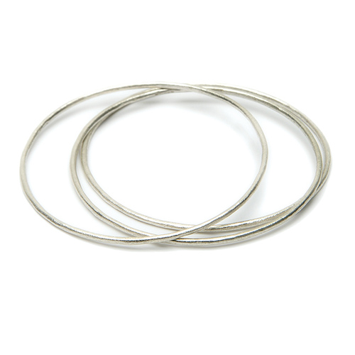 daily wear sterling silver textured bangle bracelet set of 3