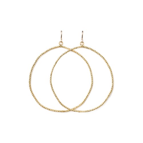 always beautiful sparkle hoop earrings, gold dipped