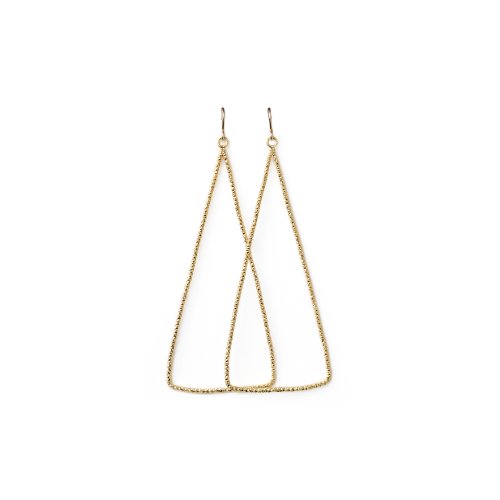 always beautiful sparkle triangle earrings, gold dipped