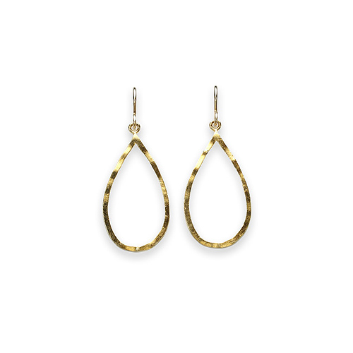 always beautiful gold dipped small teardrop earrings