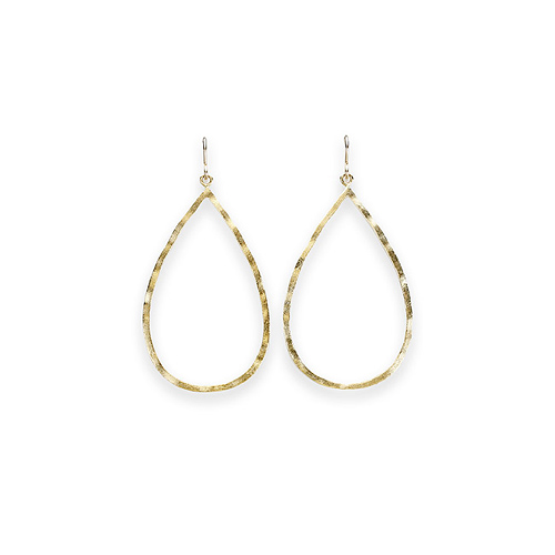 always beautiful gold dipped large teardrop earrings