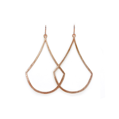 always beautiful swing rose gold dipped earrings
