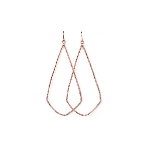 always beautiful sparkle swing earrings, rose gold dipped