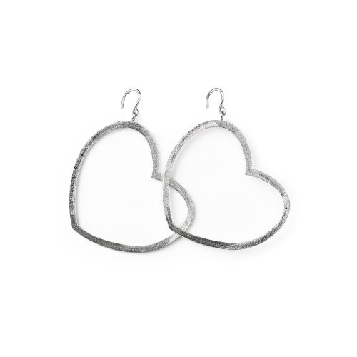 always beautiful heart earrings, sterling silver