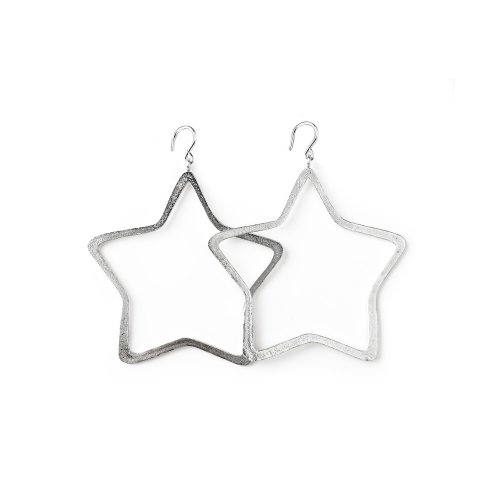 always beautiful star earrings, sterling silver