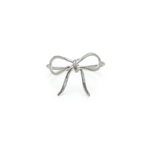bow ring, sterling silver, size 5