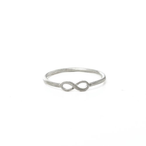 infinity ring, sterling silver, size 6