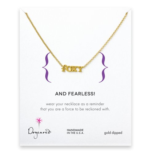 foxy necklace, gold dipped