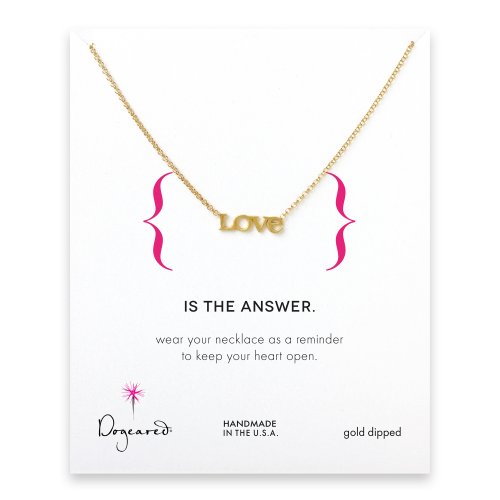 love necklace, gold dipped