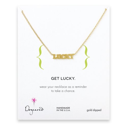 lucky necklace, gold dipped