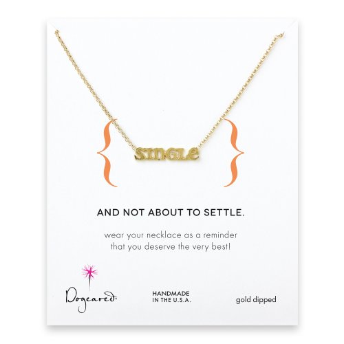 single necklace, gold dipped