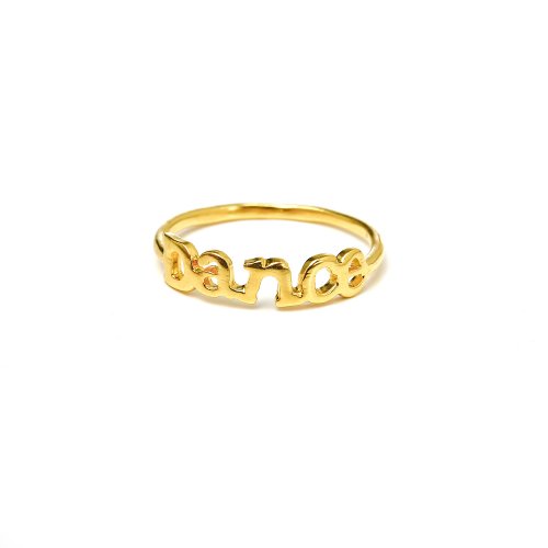 dance ring, gold dipped, size 5
