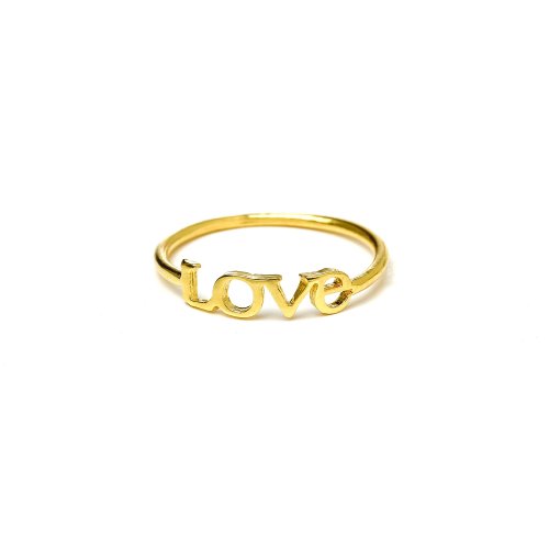 love ring, gold dipped, size 5