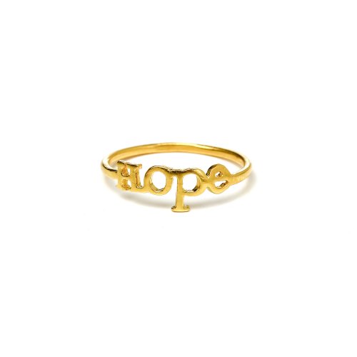 hope ring, gold dipped, size 6
