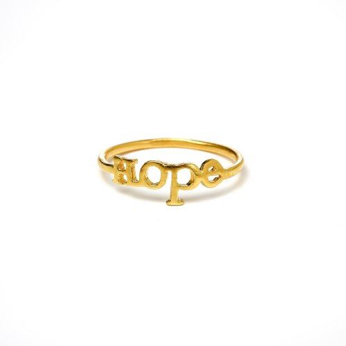 hope ring, gold dipped, size 7