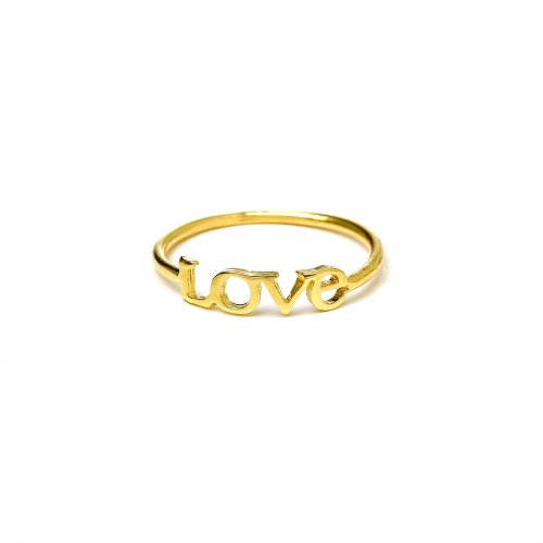 love ring, gold dipped, size 7