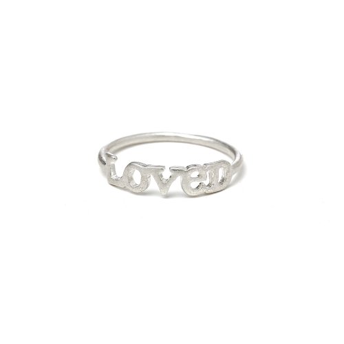 loved ring, sterling silver, size 5