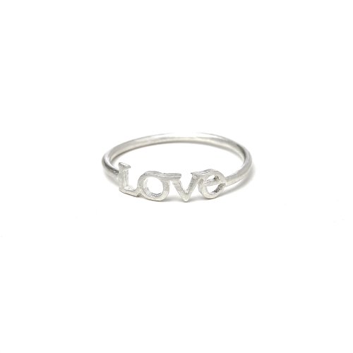 love ring, sterling silver, size 6