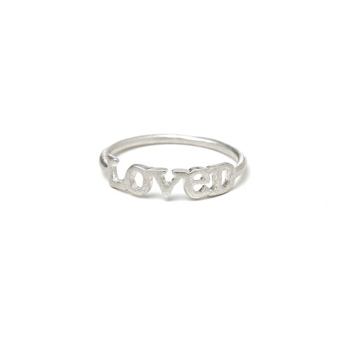 loved ring, sterling silver, size 6