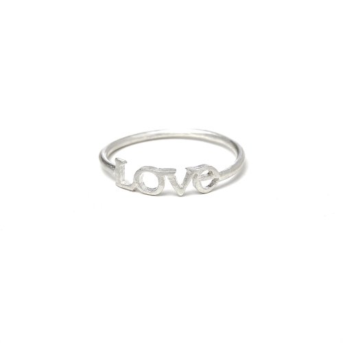 love ring, sterling silver, size 7