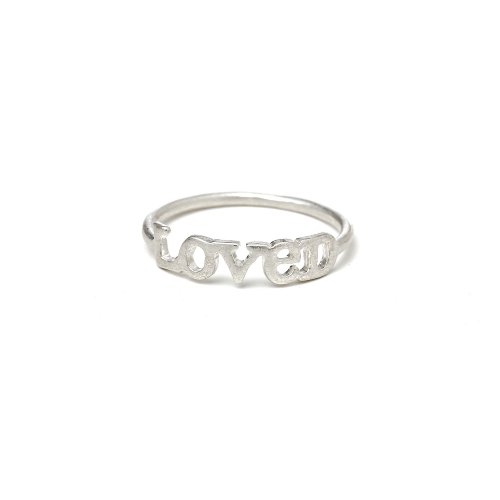 loved ring, sterling silver, size 7