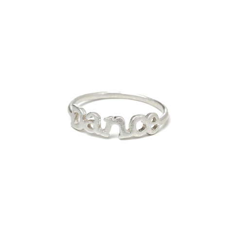 dance ring, sterling silver, size 8