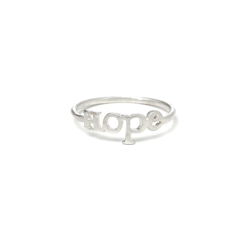 hope ring, sterling silver, size 8