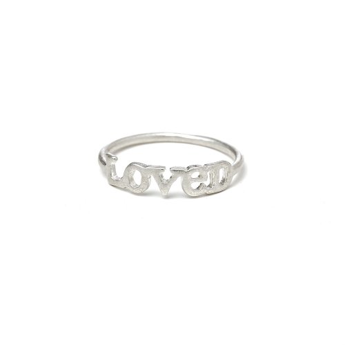 loved ring, sterling silver, size 8