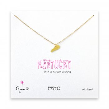kentucky necklace, gold dipped