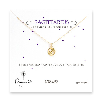 sagittarius+zodiac+gold+dipped+necklace