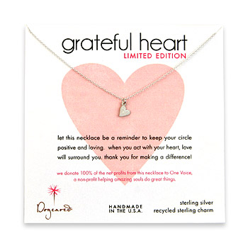 sterling silver limited edition grateful heart necklace with sideways heart