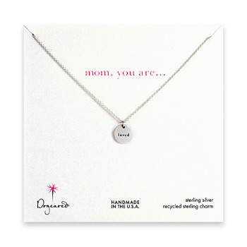 mom you are loved sterling silver necklace