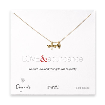 the love & abundance gold dipped necklace