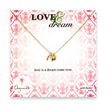 the love & dream gold dipped necklace