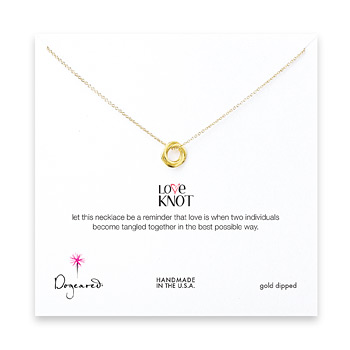 love+knot+necklace%2C+gold+dipped+-+18+inches