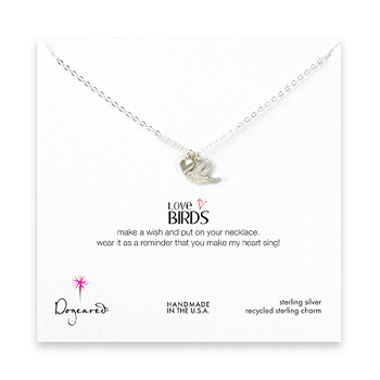 love birds sterling silver necklace