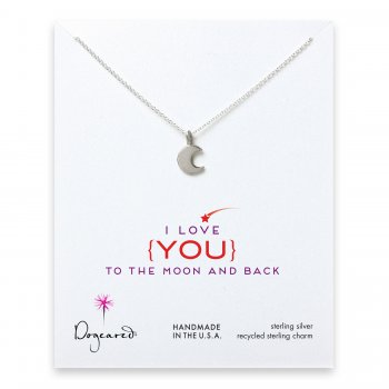 love collection moon necklace, sterling silver