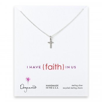 love collection cross necklace, sterling silver