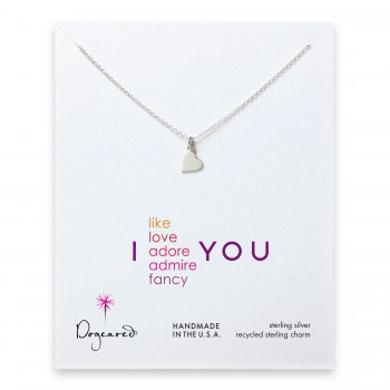 love collection sideways heart necklace, sterling silver