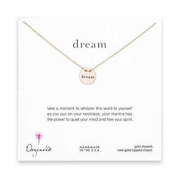 dream mantra rose gold dipped necklace