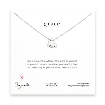 grace mantra sterling silver necklace