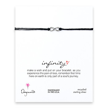 infinity+sterling+silver+bracelet+on+black+irish+linen