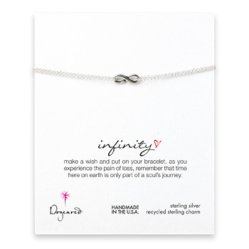 small infinity bracelet, sterling silver