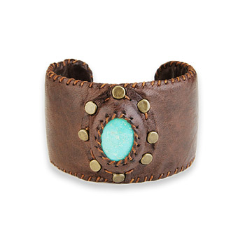 cuff love bracelet with turquoise cabochon