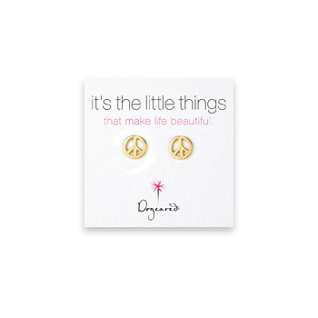 small+peace+sign+stud+earrings%2C+gold+dipped